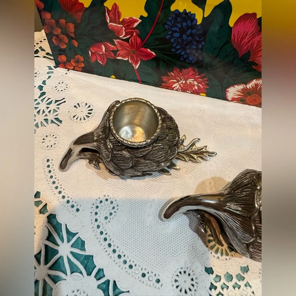Pierre Deux Rare Vintage Pewter Set of 2 Artichoke Candle 🕯️ Holders!